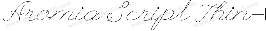 Aromia Script Thin字体转换